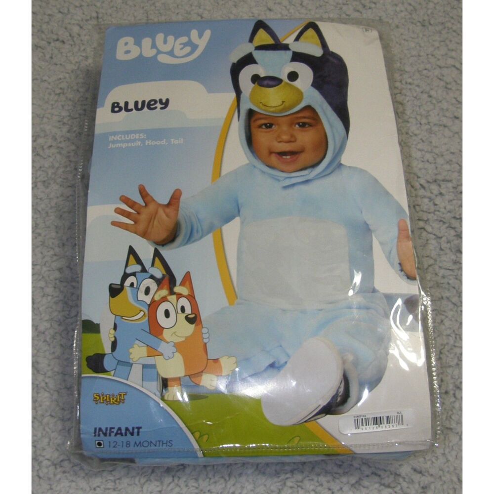 NEW Unisex Infants 12-18 Blue Halloween BLUEY Co-Splay 3 Pc Costume SPIRIT - Picture 3 of 3